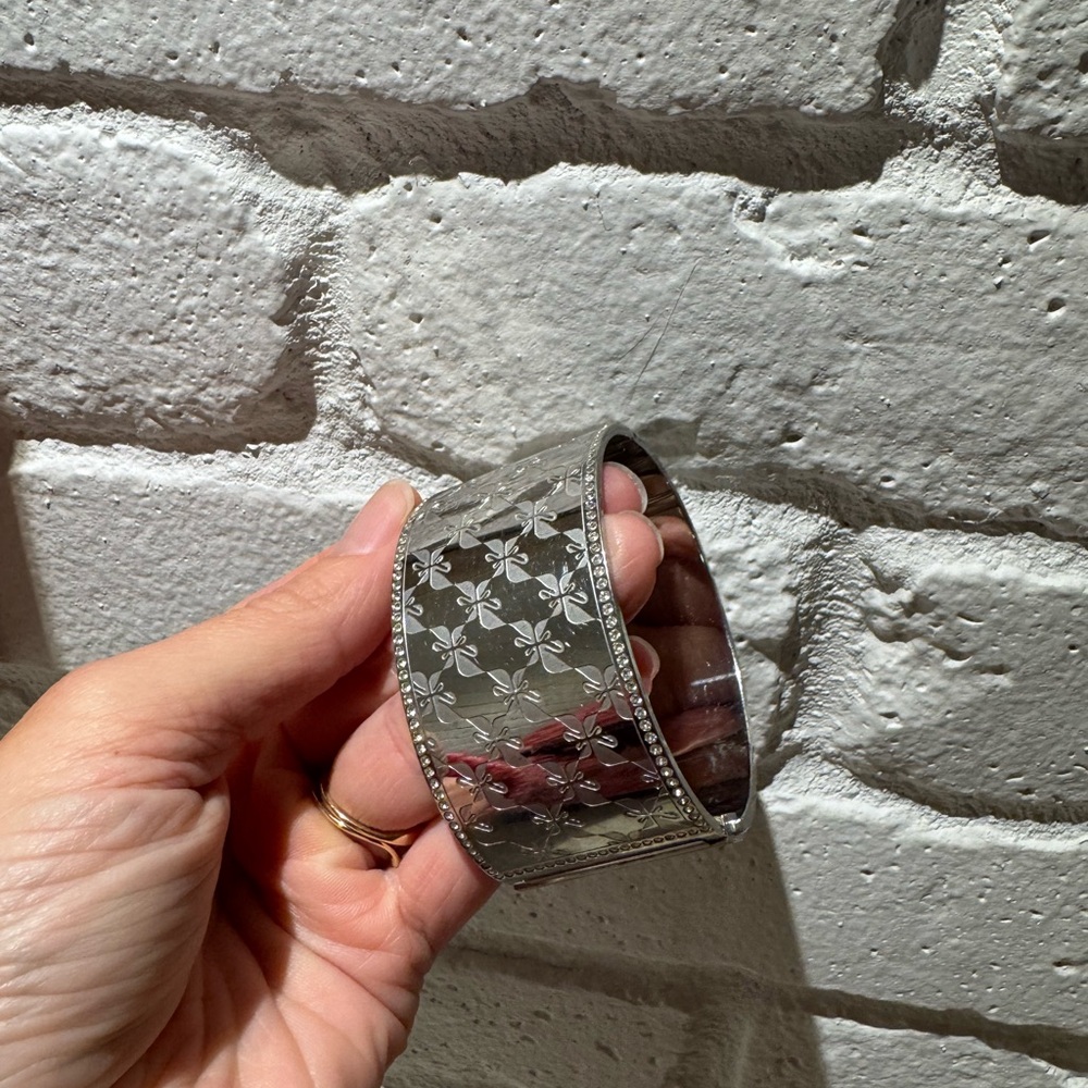 Swarovski Silver Floral Bangle